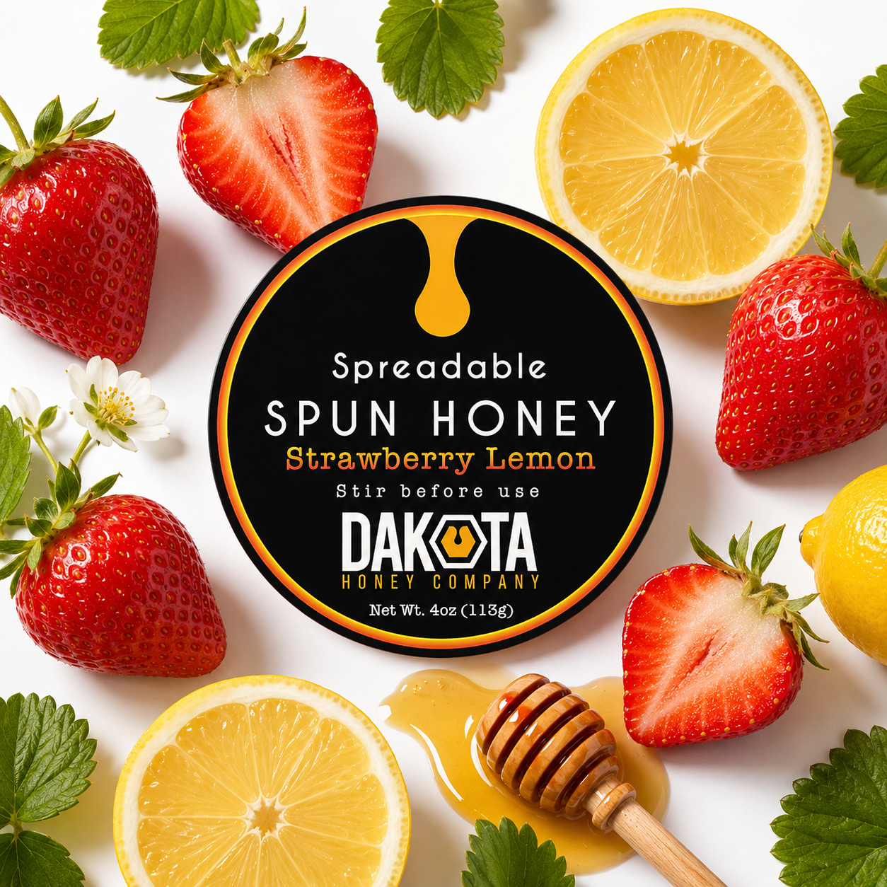 Strawberry Lemon Spun Honey